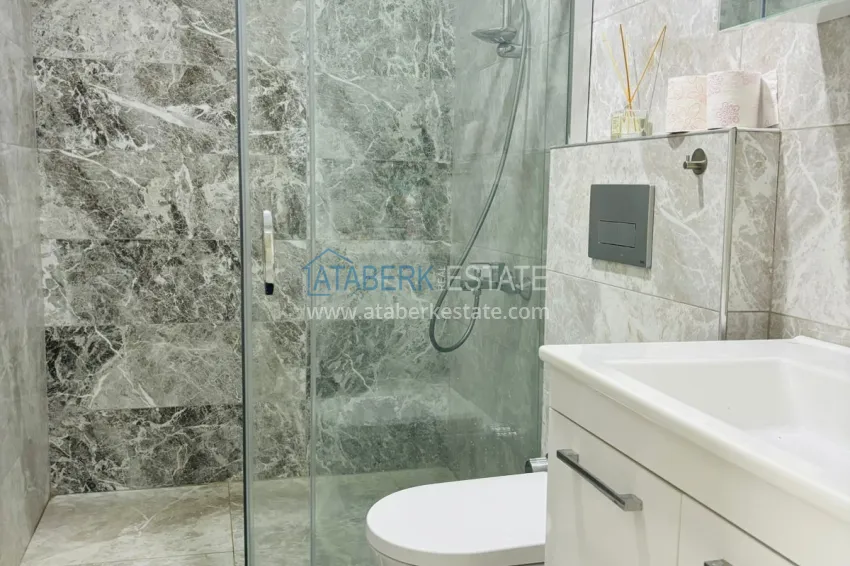 Purchase 4+1 duplex penthouse in an ultra-luxury complex with a private beach — Alanya, Kestel 19