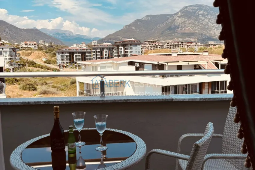 Purchase 4+1 duplex penthouse in an ultra-luxury complex with a private beach — Alanya, Kestel 21