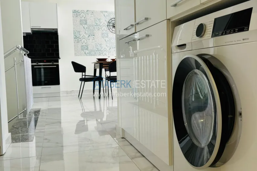 Purchase 4+1 duplex penthouse in an ultra-luxury complex with a private beach — Alanya, Kestel 6