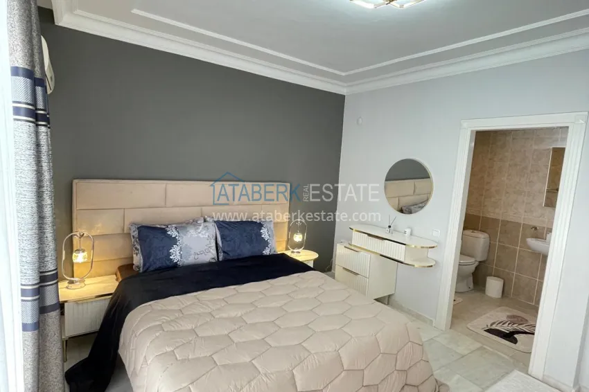 Purchase Turnkey three-room apartment - new furniture, renovated, Alanya, Oba district 9