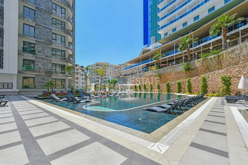 Furnished apartment with sea view in a premium complex — Tosmur, Alanya 1 