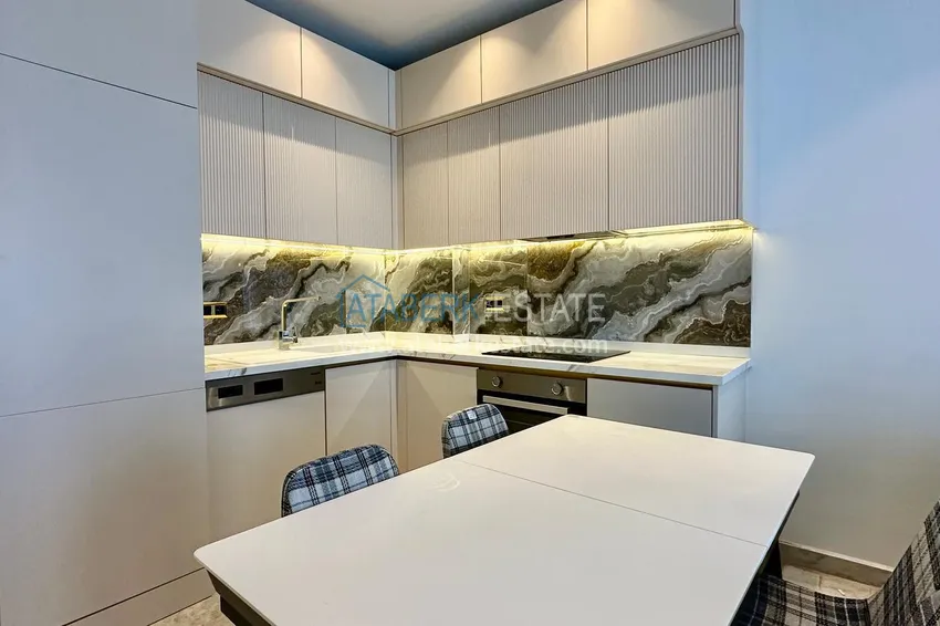 Purchase Furnished apartment with sea view in a premium complex — Tosmur, Alanya 2 