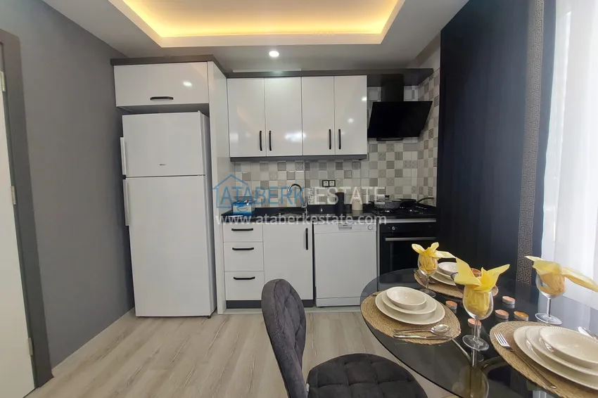 Purchase  Furnished two-bedroom apartment in a cozy complex — Alanya, Mahmutlar district 8 