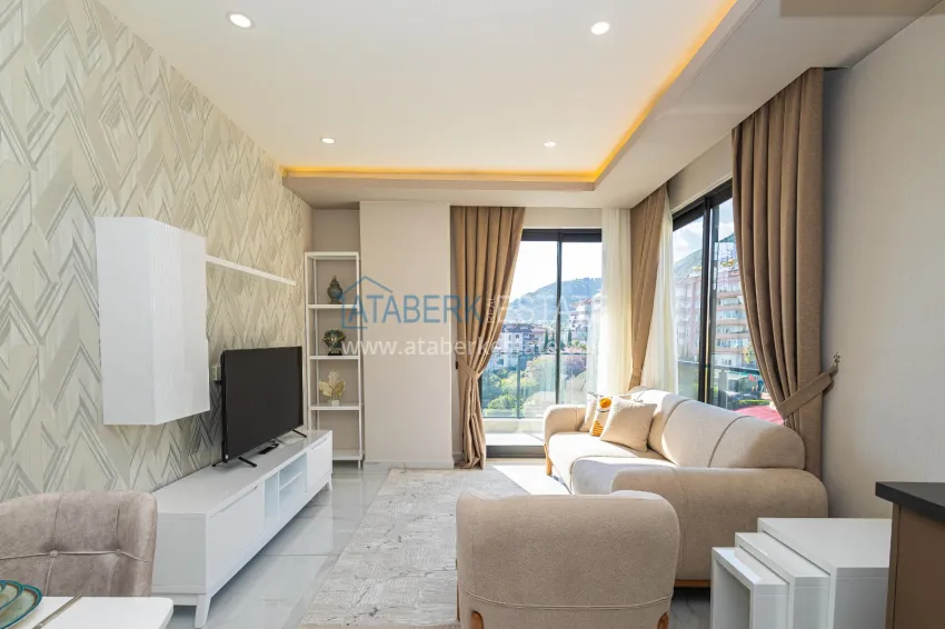 Purchase 1+1 apartment with a view of the Kale fortress — the center of Alanya, a new complex 11
