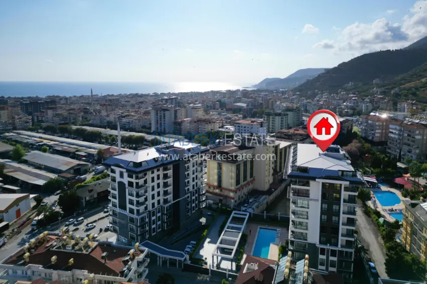 1+1 apartment with a view of the Kale fortress — the center of Alanya, a new complex 2
