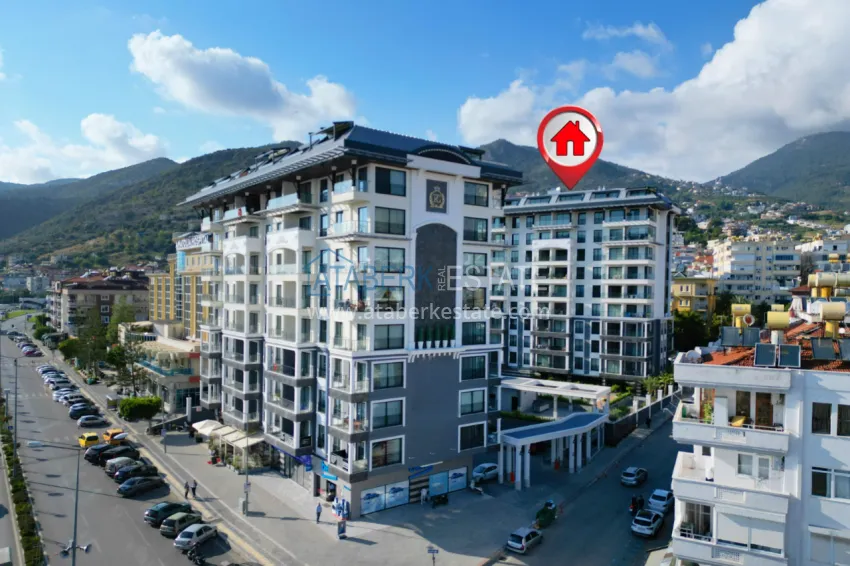 1+1 apartment with a view of the Kale fortress — the center of Alanya, a new complex 3