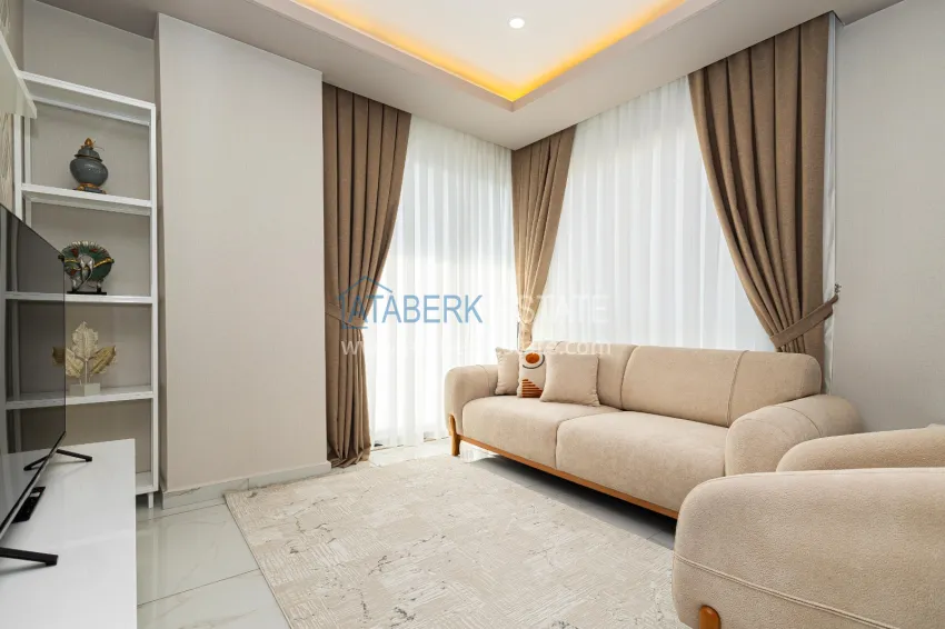 Purchase 1+1 apartment with a view of the Kale fortress — the center of Alanya, a new complex 8
