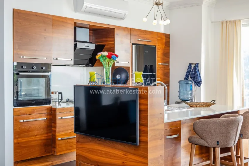 Purchase 3+1 panoramic private villa with furniture and swimming pool in Tepe, Alanya — suitable for a residence permit 6 