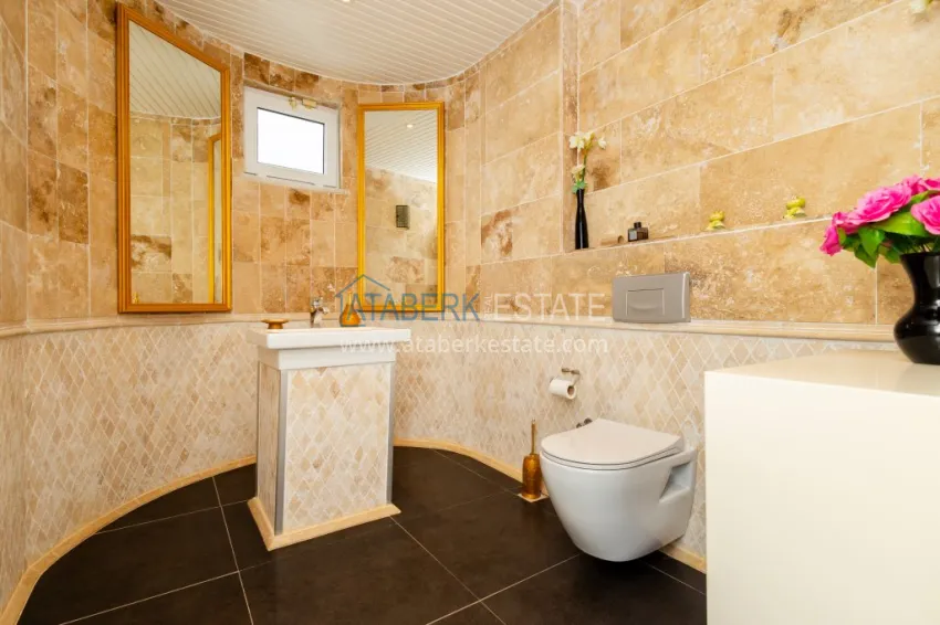 Purchase 3+1 panoramic private villa with furniture and swimming pool in Tepe, Alanya — suitable for a residence permit 23 