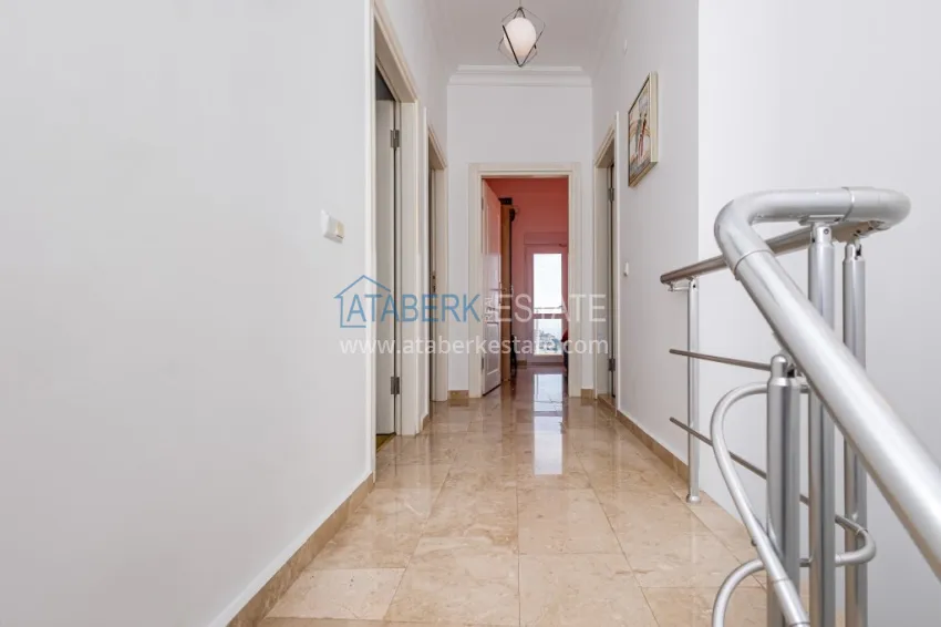 Purchase 3+1 panoramic private villa with furniture and swimming pool in Tepe, Alanya — suitable for a residence permit 24 