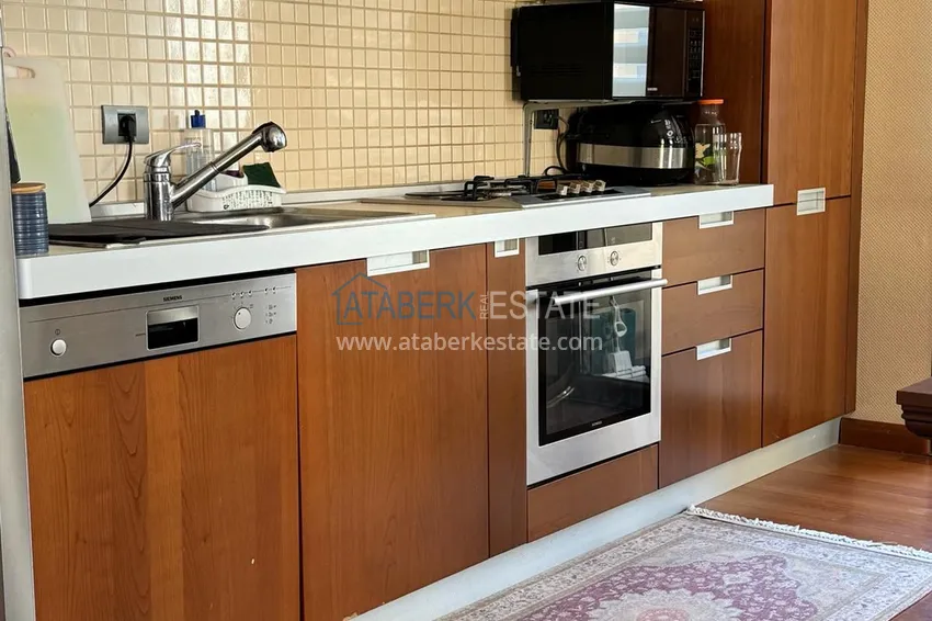 Purchase  Furnished 2+1 apartment in a prestigious complex - Alanya center, first coastline 10 