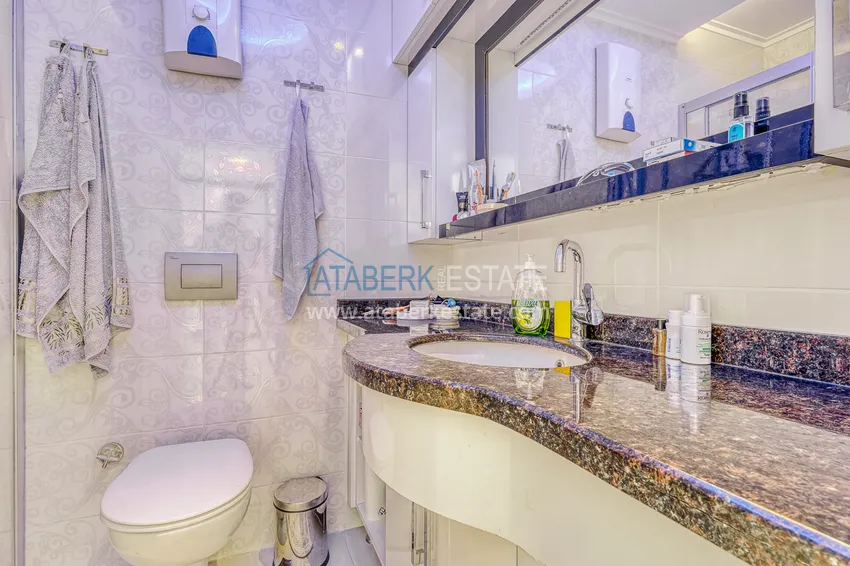 Purchase  1+1 apartment with furniture and sea view in a luxury complex — Alanya, Mahmutlar district  14 