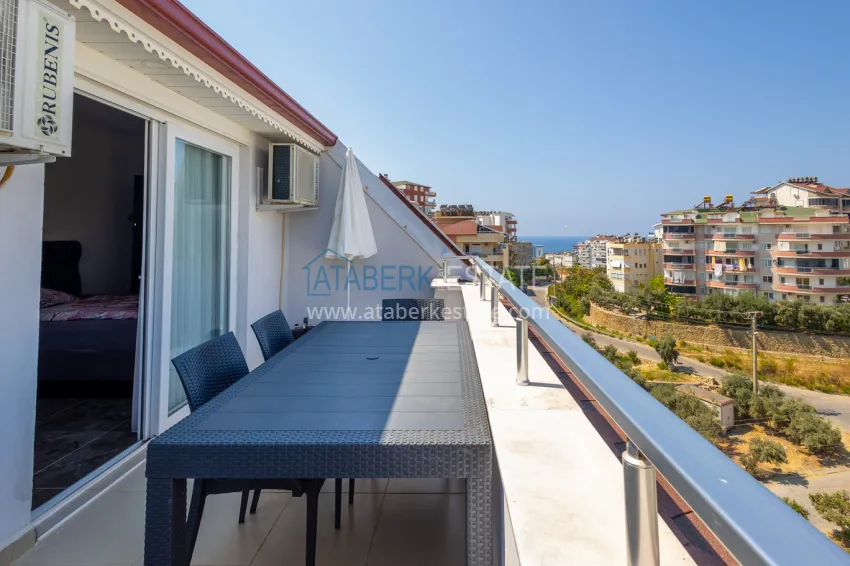 Purchase Furnished 2+1 penthouse with furniture and sea view — Avsallar, Alanya 15 