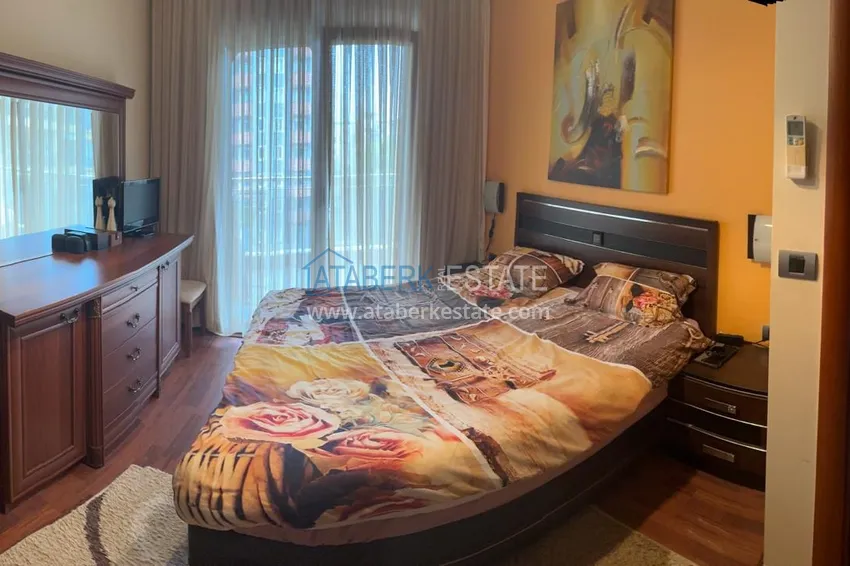 Purchase  Furnished 2+1 apartment in a prestigious complex - Alanya center, first coastline 16 