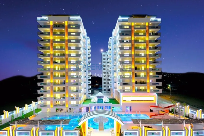 1+1 apartment with furniture and sea view in a luxury complex — Alanya, Mahmutlar district  4 