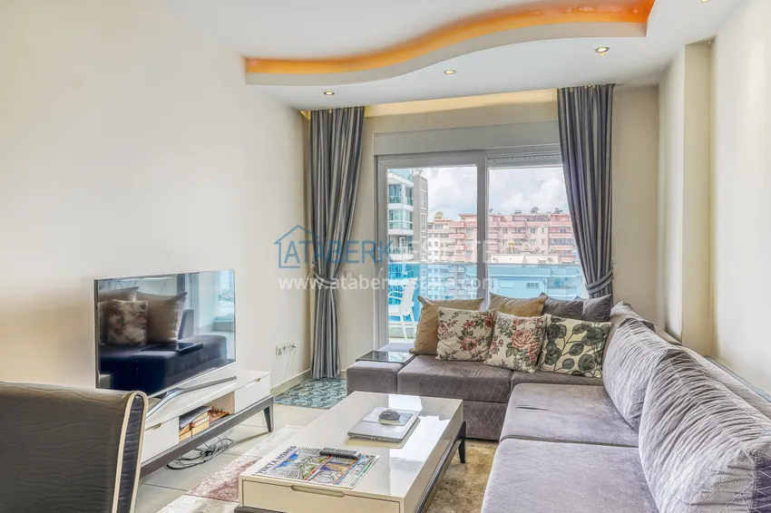 Purchase  1+1 apartment with furniture and sea view in a luxury complex — Alanya, Mahmutlar district  3 