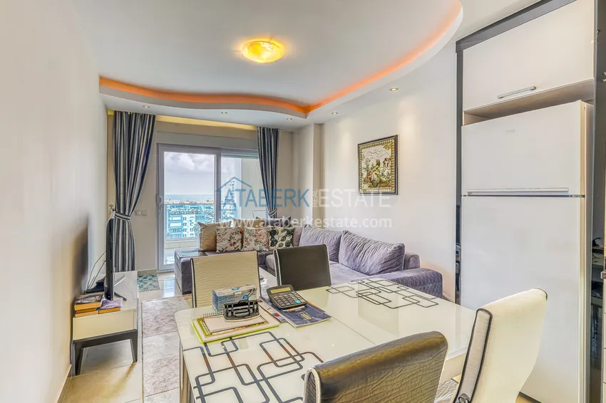 Purchase  1+1 apartment with furniture and sea view in a luxury complex — Alanya, Mahmutlar district  6 