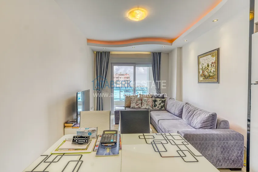 Purchase  1+1 apartment with furniture and sea view in a luxury complex — Alanya, Mahmutlar district  7 