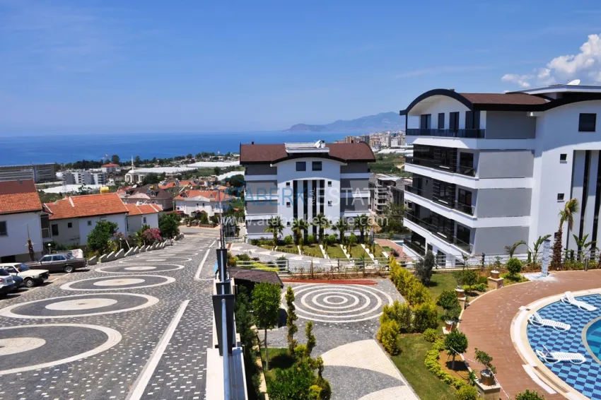Duplex with access to the garden, furniture in a premium complex — Kargicak district, Alanya 14 