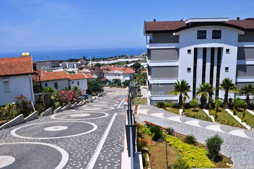 Duplex with access to the garden, furniture in a premium complex — Kargicak district, Alanya 17 