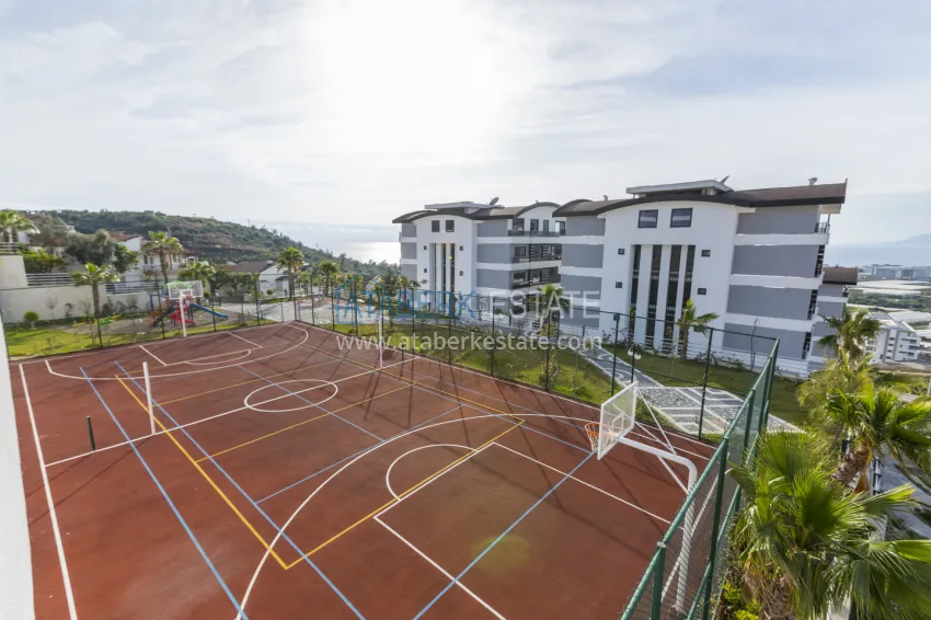 Duplex with access to the garden, furniture in a premium complex — Kargicak district, Alanya 21 