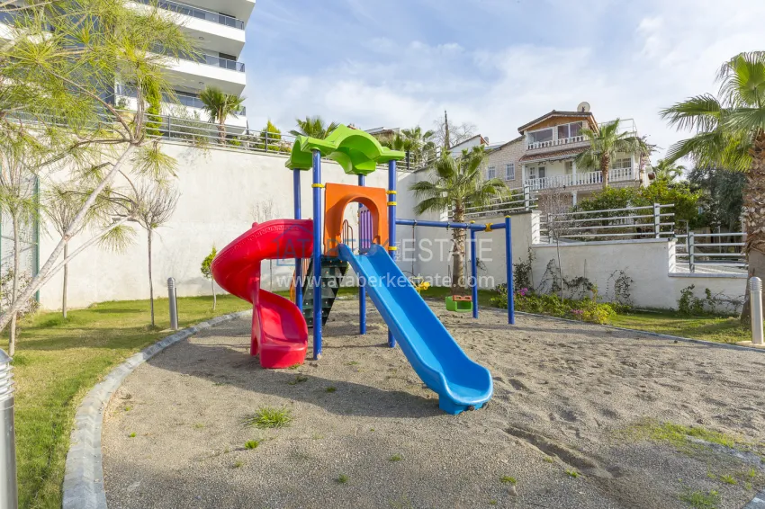 Duplex with access to the garden, furniture in a premium complex — Kargicak district, Alanya 22 