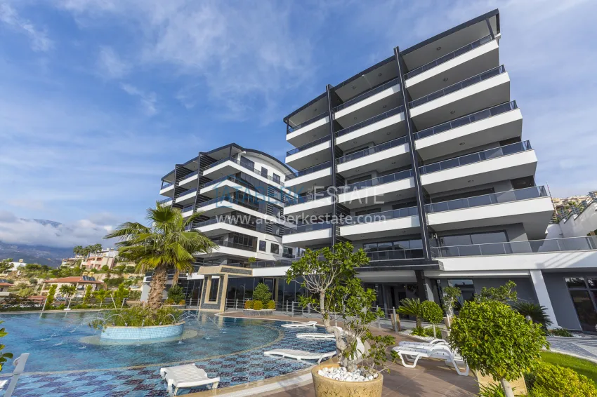 Duplex with access to the garden, furniture in a premium complex — Kargicak district, Alanya 7 