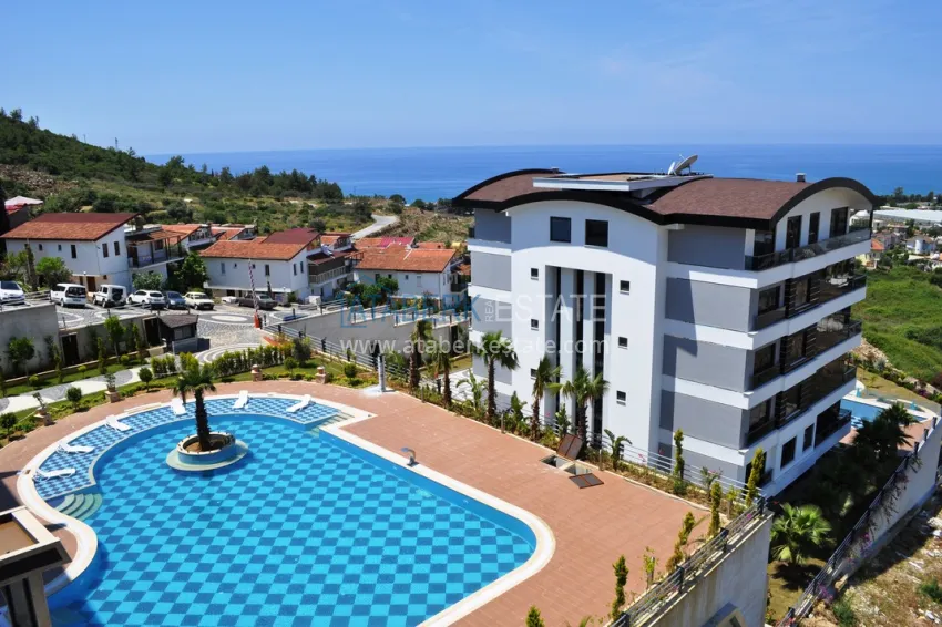 Duplex with access to the garden, furniture in a premium complex — Kargicak district, Alanya 10 