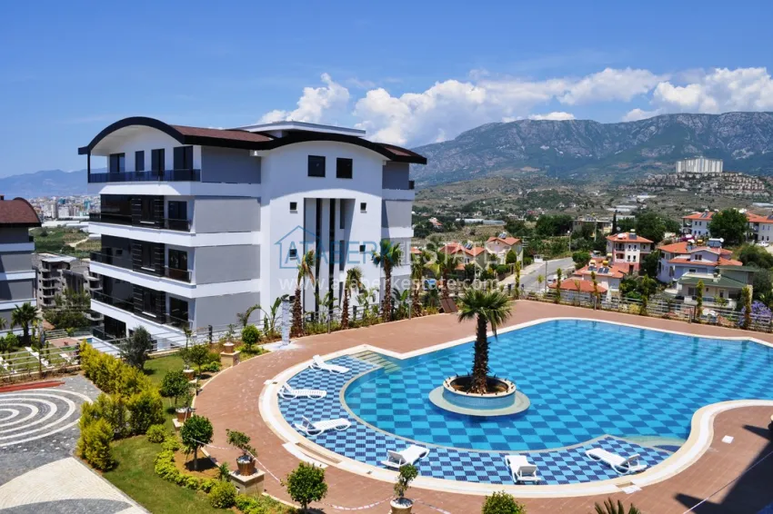 Duplex with access to the garden, furniture in a premium complex — Kargicak district, Alanya 12 