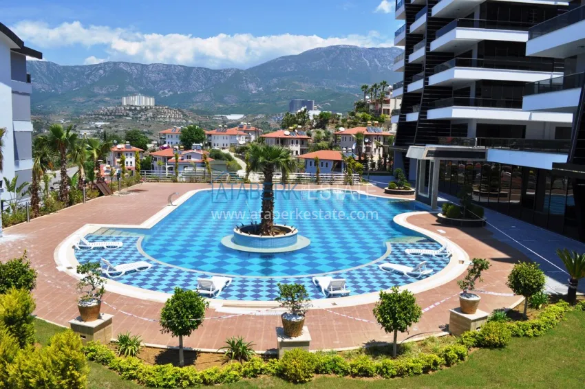 Duplex with access to the garden, furniture in a premium complex — Kargicak district, Alanya 13 
