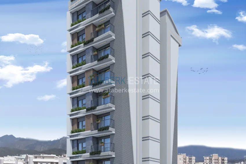 A new residential complex under construction in the central part of Antalya — Yildiz district 1 