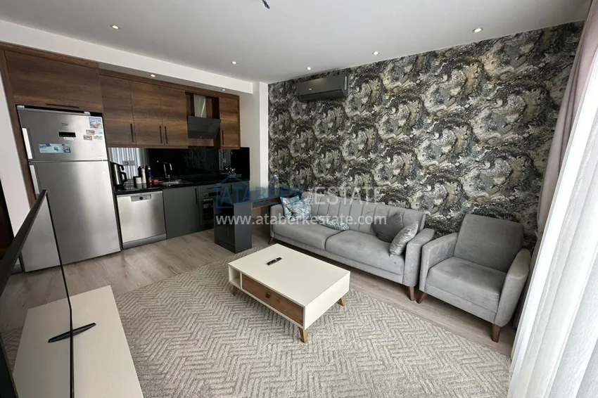 Purchase  Furnished one-bedroom apartment in a complex with hotel infrastructure — Alanya, Mahmutlar 2 