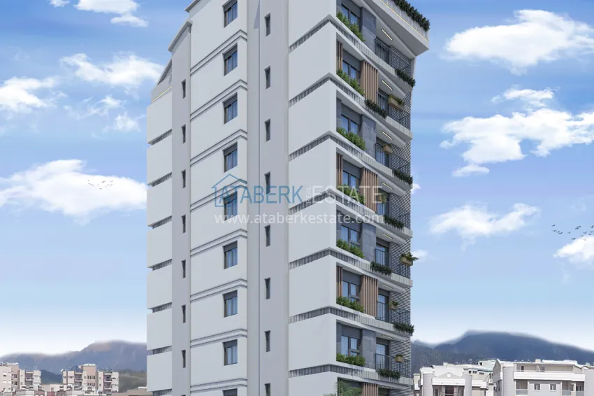 A new residential complex under construction in the central part of Antalya — Yildiz district 2 