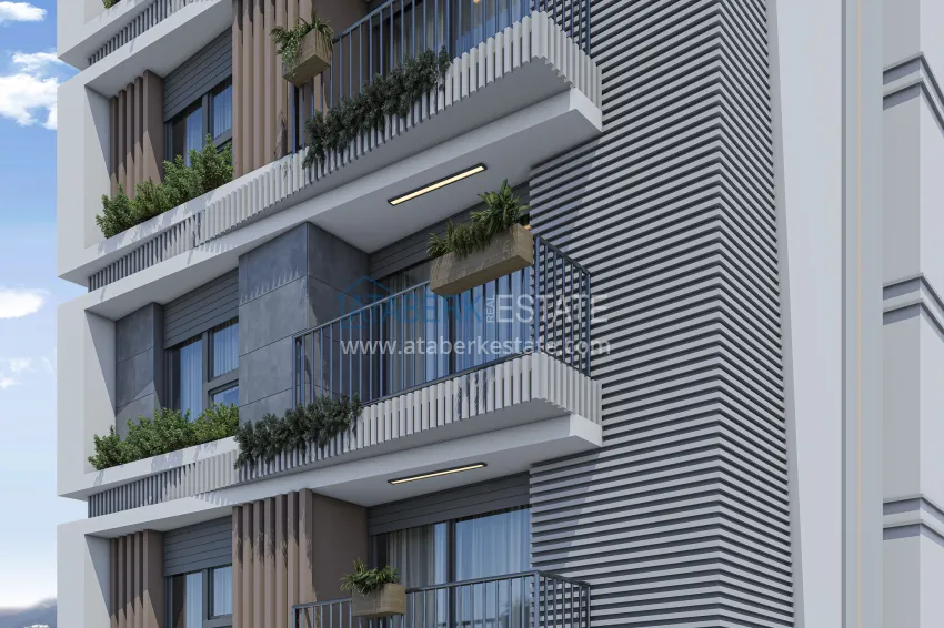 A new residential complex under construction in the central part of Antalya — Yildiz district 6 