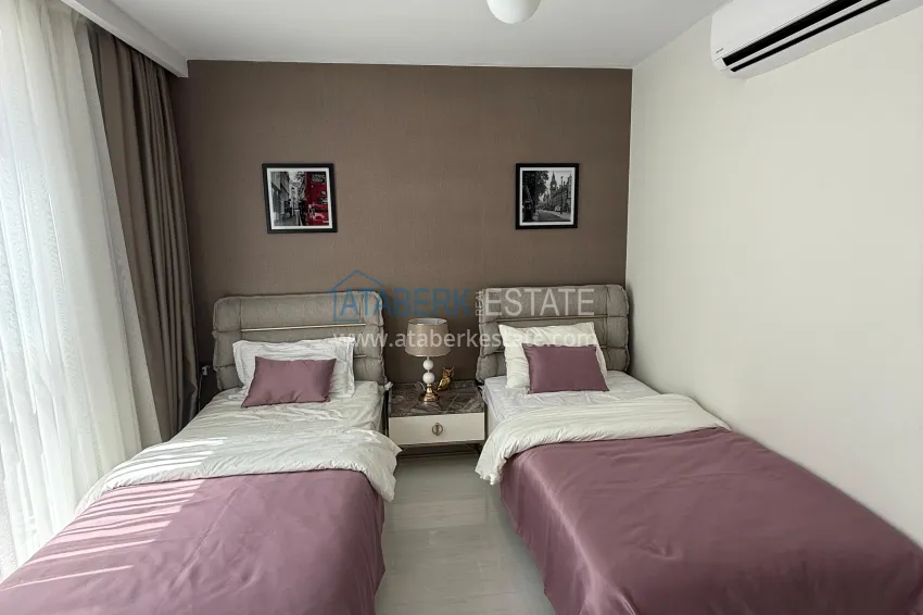 Purchase Furnished 2+1 XL apartment with laundry in a luxury complex — Alanya, Turkler. Suitable for a residence permit 13 