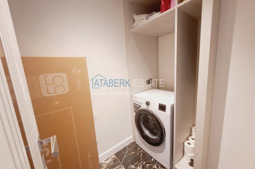 Purchase Furnished 2+1 XL apartment with laundry in a luxury complex — Alanya, Turkler. Suitable for a residence permit 16 
