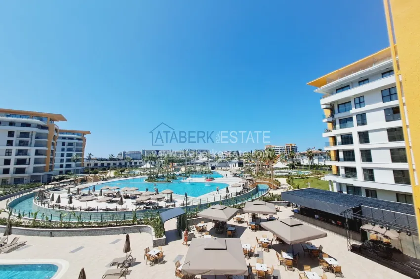Purchase Furnished 2+1 XL apartment with laundry in a luxury complex — Alanya, Turkler. Suitable for a residence permit 24 