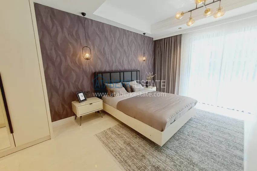 Purchase Furnished 2+1 XL apartment with laundry in a luxury complex — Alanya, Turkler. Suitable for a residence permit 8 