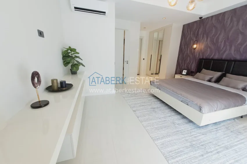 Purchase Furnished 2+1 XL apartment with laundry in a luxury complex — Alanya, Turkler. Suitable for a residence permit 9 