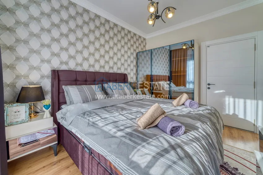 Purchase Furnished 1+1 apartment with sea view in Kestel, Alanya 12