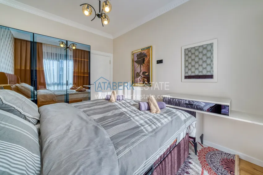 Purchase Furnished 1+1 apartment with sea view in Kestel, Alanya 13