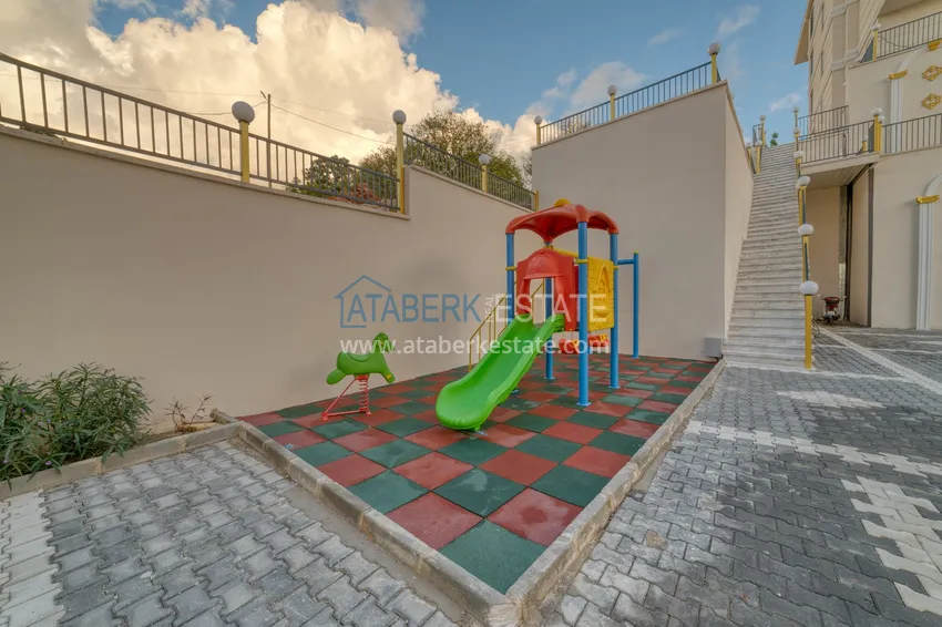 Furnished 1+1 apartment with sea view in Kestel, Alanya 23