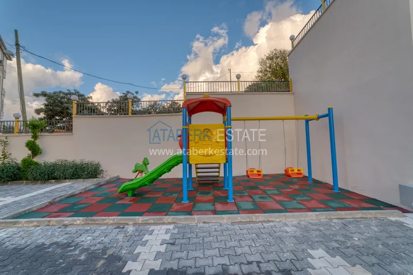 Furnished 1+1 apartment with sea view in Kestel, Alanya 24