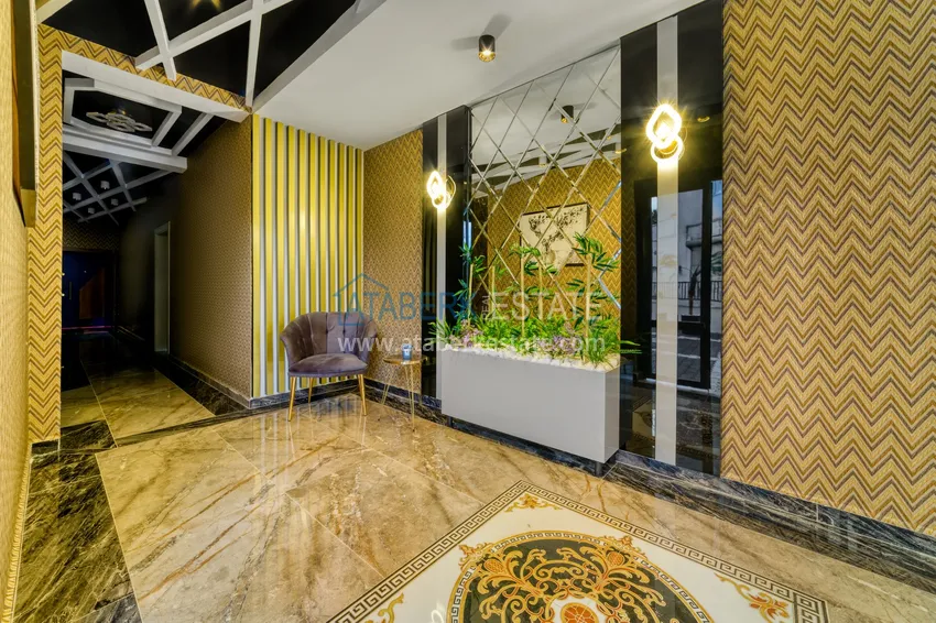 Furnished 1+1 apartment with sea view in Kestel, Alanya 27