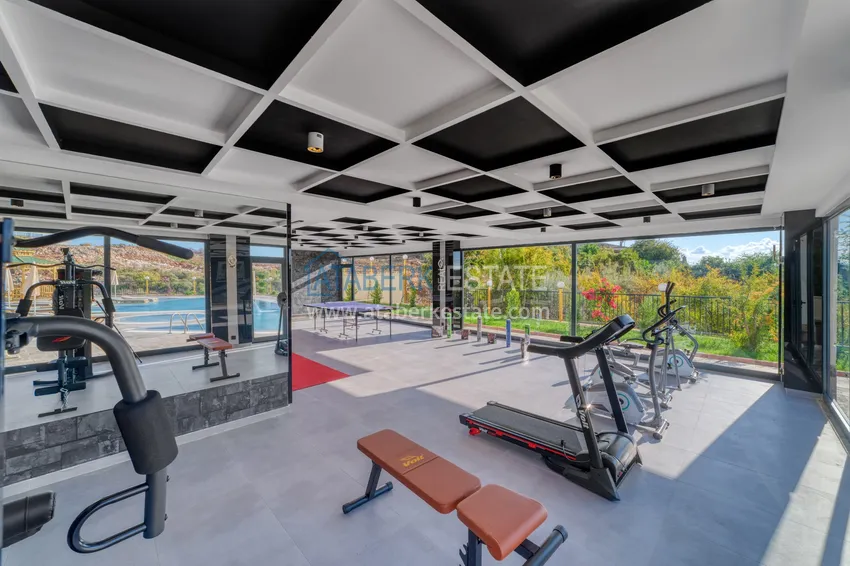 Furnished 1+1 apartment with sea view in Kestel, Alanya 31