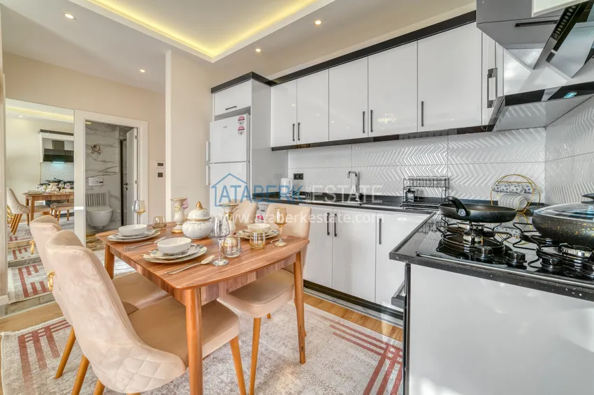 Purchase Furnished 1+1 apartment with sea view in Kestel, Alanya 4