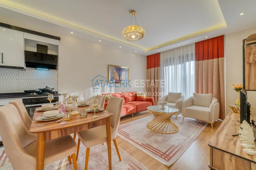 Purchase Furnished 1+1 apartment with sea view in Kestel, Alanya 5