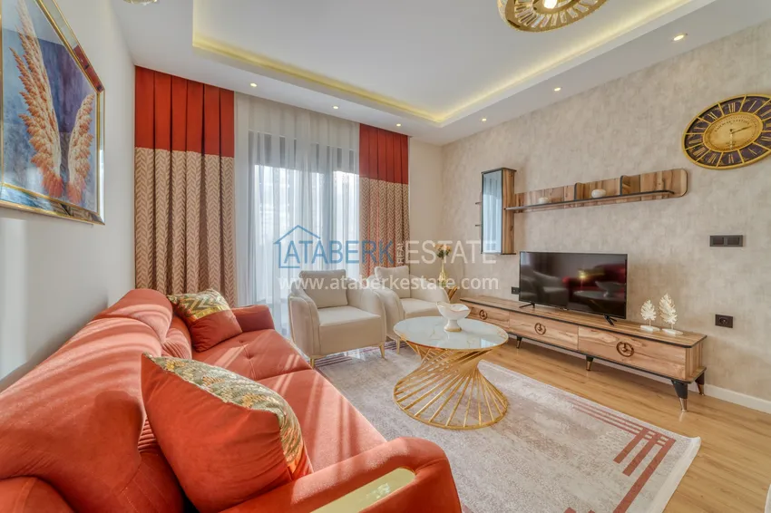 Purchase Furnished 1+1 apartment with sea view in Kestel, Alanya 8