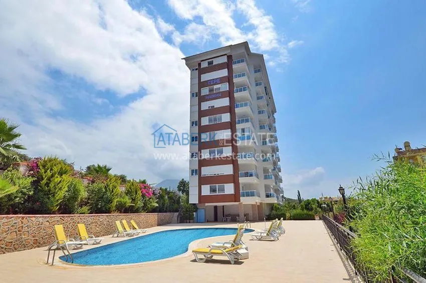Alanya secondary market - 1+1 apartment with furniture and mountain views, Tosmur district. Suitable for a residence permit 1 