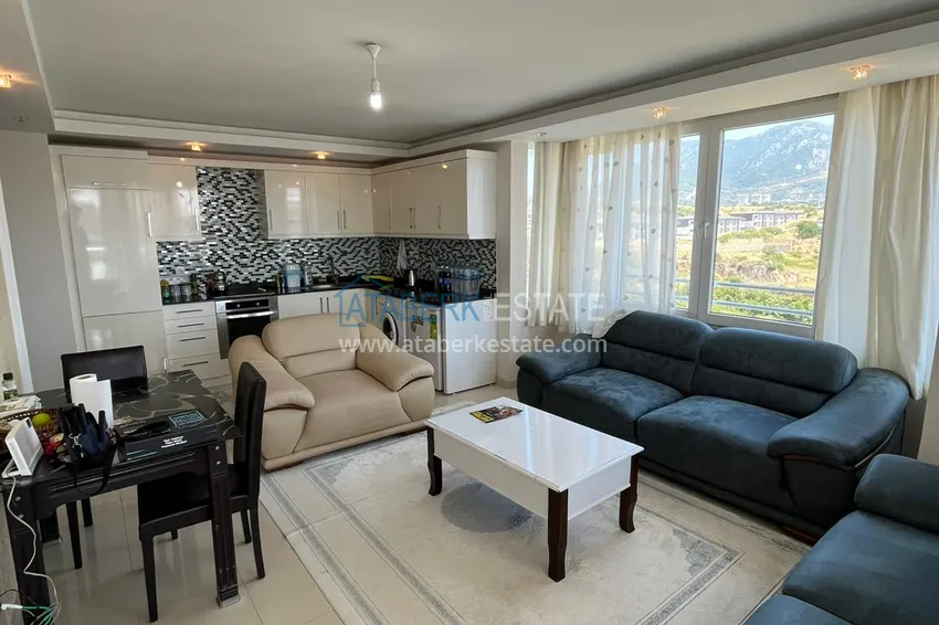 Purchase  Alanya secondary market - 1+1 apartment with furniture and mountain views, Tosmur district. Suitable for a residence permit 5 